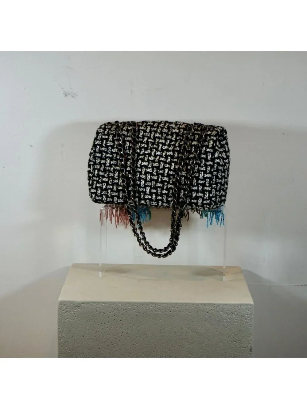 CHANEL beaded shoulder
